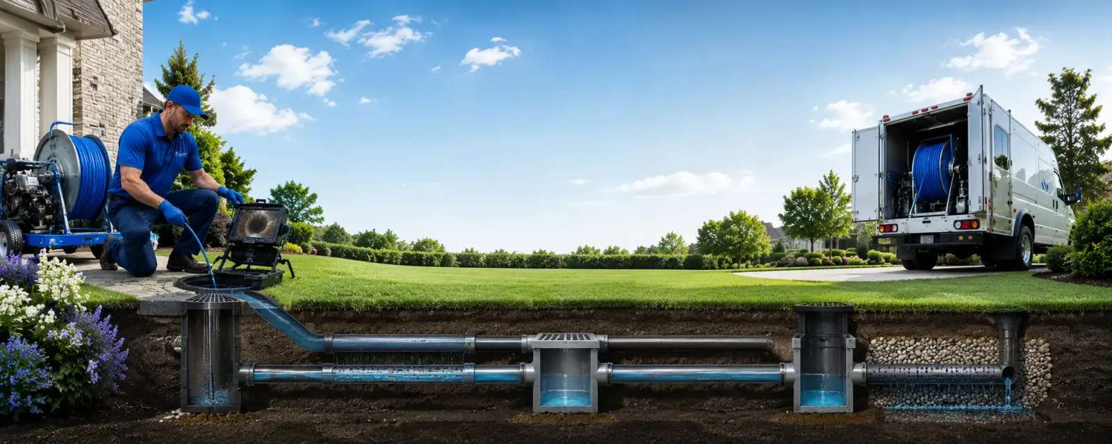 Outdoor drain cleaning information for Waterford, MI